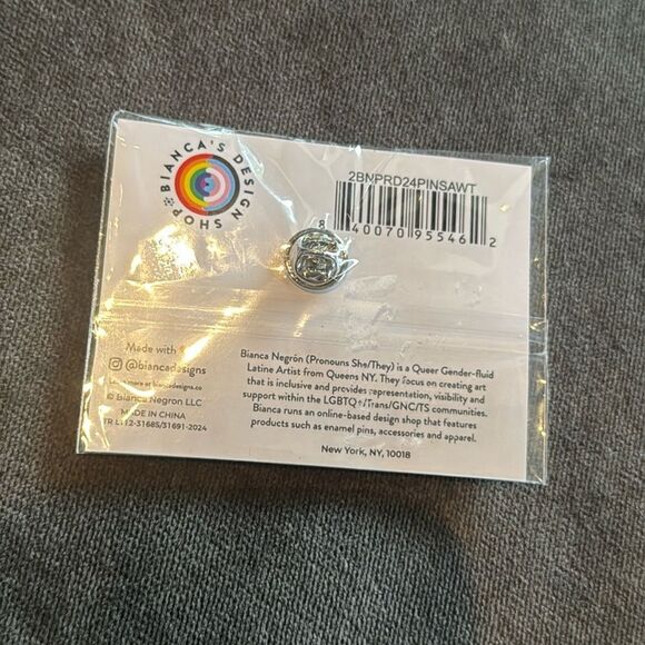 QUEER JOY Colorful Enamel Pin for Pride Events by Bianca’s Design Shop NEW - Picture 4 of 4